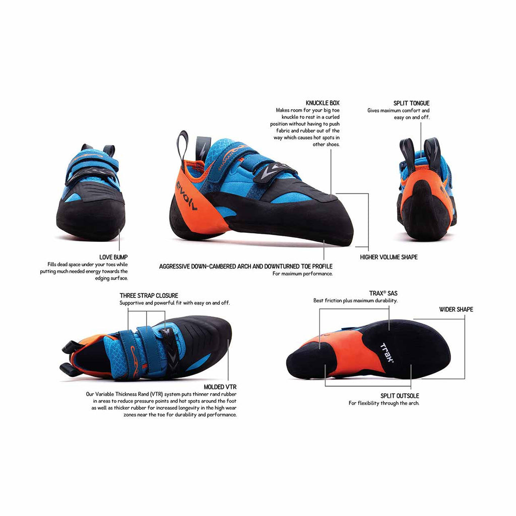  Evolv Men's Shaman Climbing Shoes - Used