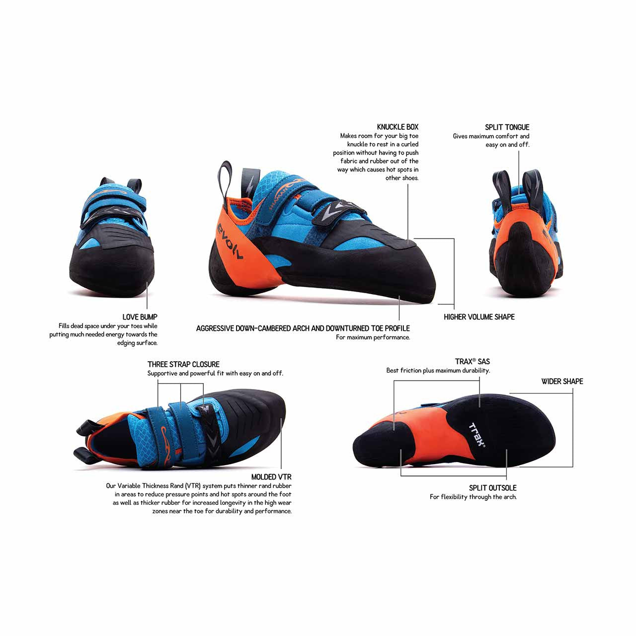  Evolv Men's Shaman Climbing Shoes - Used