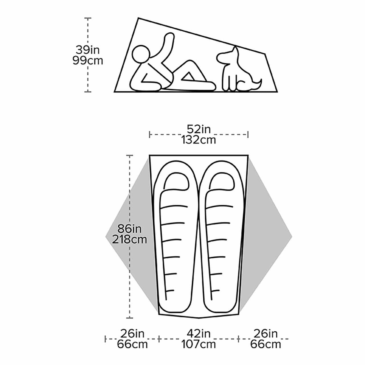  Big Agnes Tiger Wall UL2 Solution Dye Tent - Used