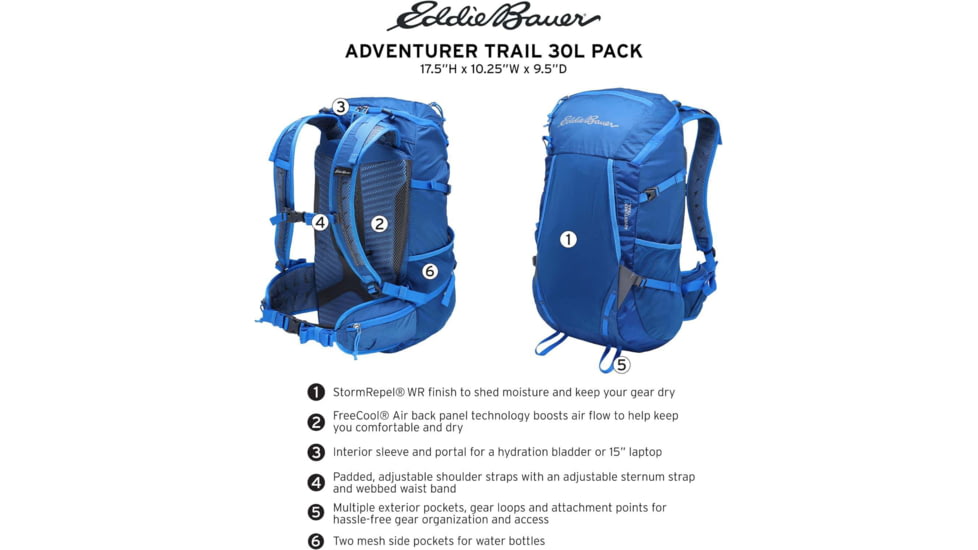 Eddie Bauer Adventurer Trail 30L Backpack