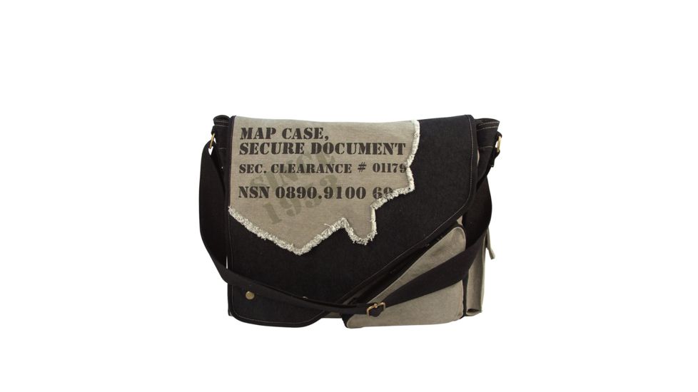  Rothco Vintage Canvas Two-Tone Imprinted Map Bag