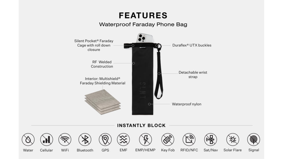  SLNT Faraday Phone Dry Bag